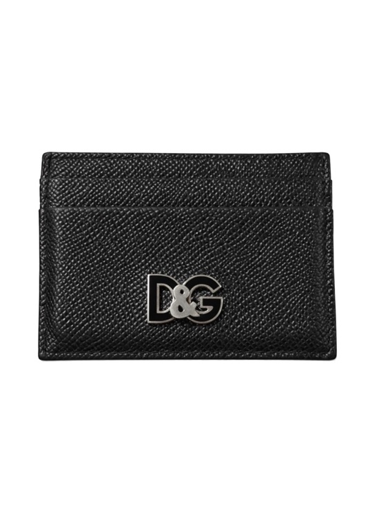 Dolce & Gabbana Other - Dolce & Gabbana Unisex Black Pebbled Leather Card Holder Wallet